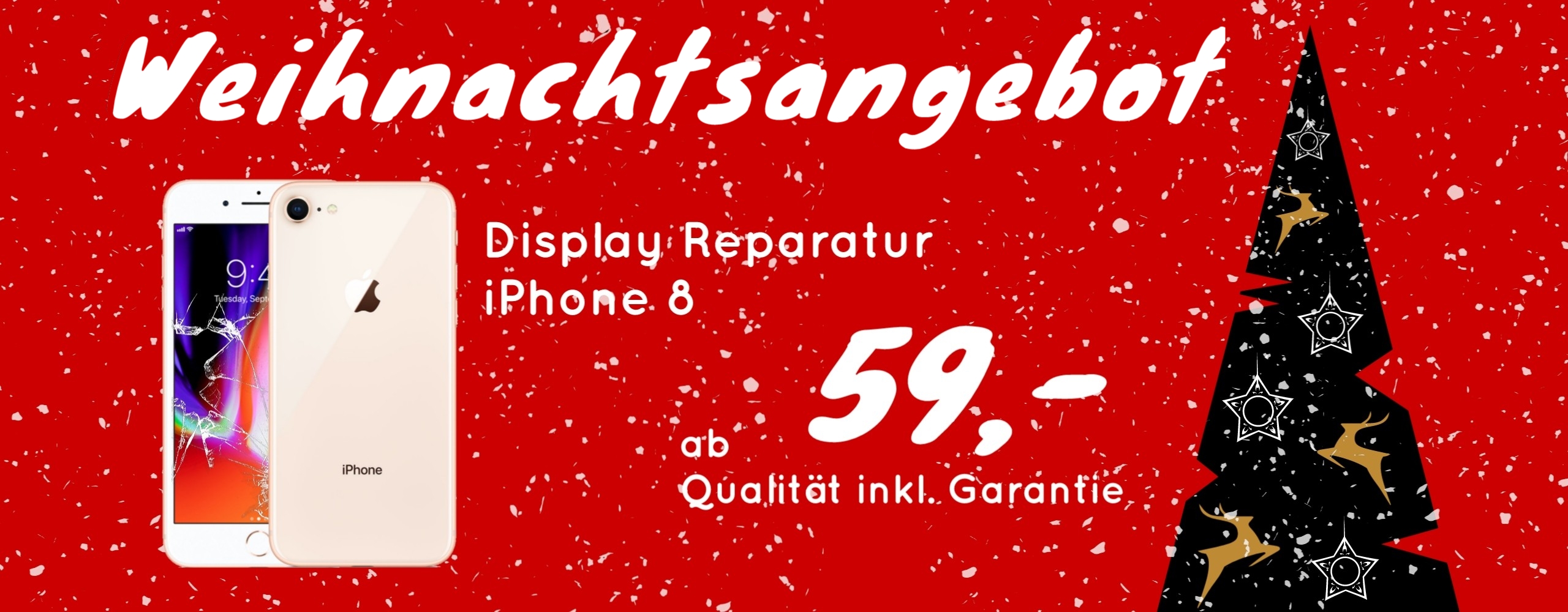 Smartphone Apple iPhone 8 Display Glas Handy Reparatur 59,- Euro