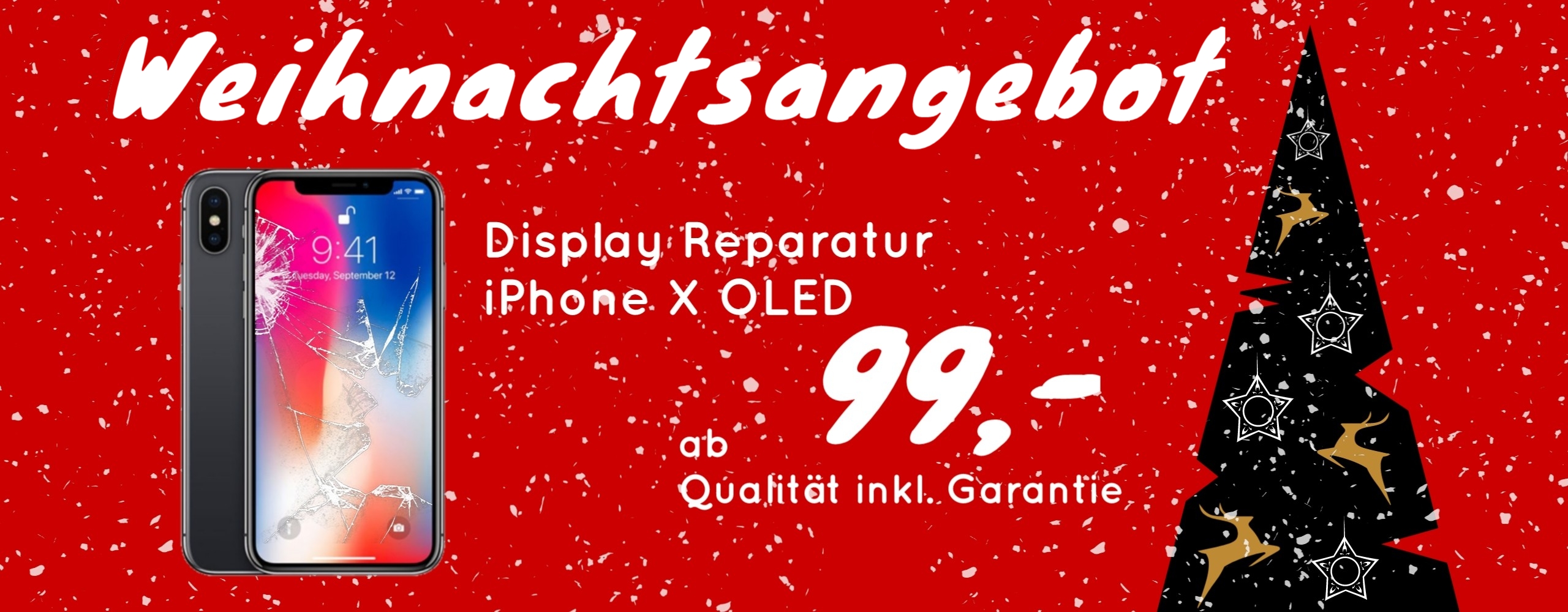 Smartphone Apple iPhone X Display Glas Handy Reparatur OLED 99,- Euro