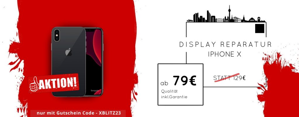 Apple iPhone X Display Glas Handy Reparatur Düsseldorf Preis Angebot 2024