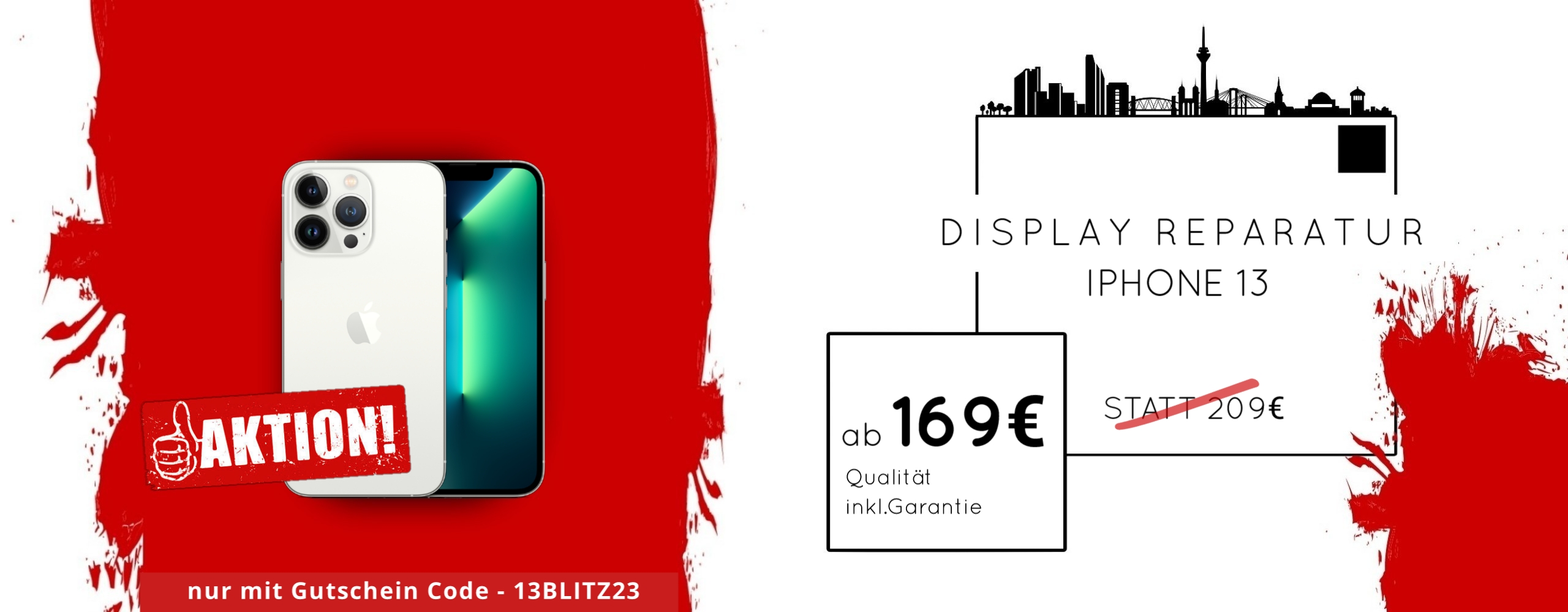 Apple iPhone 13 Display Glas Handy Reparatur Preis Angebot 2023